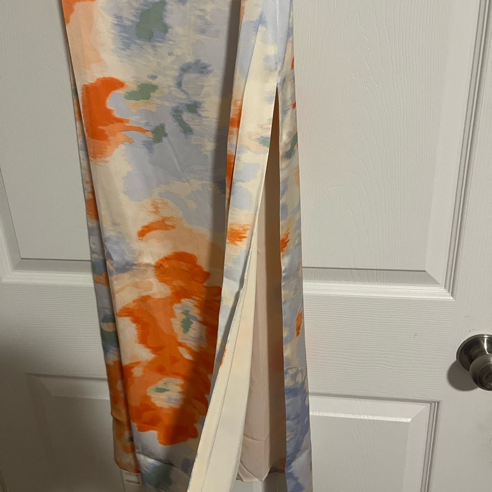 Abercrombie and Fitch Floral Maxi dress with straps - Orange & Cream - Picture 8 of 12